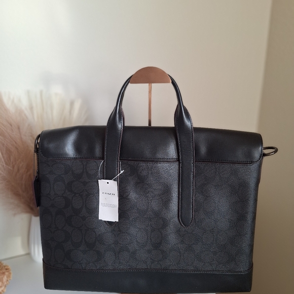 NWT Coach Hamilton Portfolio Brief In Signature Canvas 4190 $450 - Picture 6 of 10